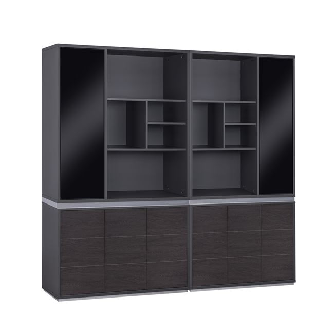 HM 2091L + HM 2091R ΣΕΤ 2 ΤΜΧ ΒΙΒΛΙΟΘΗΚΗ ΓΡΑΦΕΙΟΥ ΕΠΑΓΓΕΛΜΑΤΙΚΗ ROSEWOOD HM11199 - Image 1