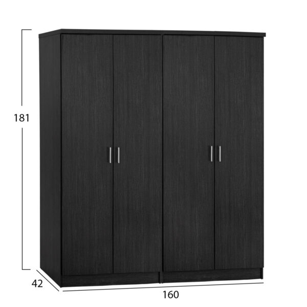 ΣΕΤ 2 ΤΜΧ ΝΤΟΥΛΑΠΑ 4ΦΥΛΛΗ ZEBRANO 160X42X181 HM11350.01 - Image 2