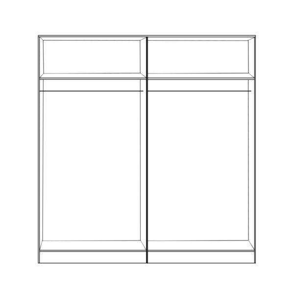 ΣΕΤ 2 ΤΜΧ ΝΤΟΥΛΑΠΑ 4ΦΥΛΛΗ ZEBRANO 160X42X181 HM11350.01 - Image 3