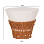 ΣΕΤ 2ΤΜΧ ΒΟΗΘΗΤΙΚΑ ΤΡΑΠΕΖΙΑ PERRAL HM21138.02 FIBER CEMENT ΛΕΥΚΟ-ΦΥΣΙΚΟ RATTAN - Image 2