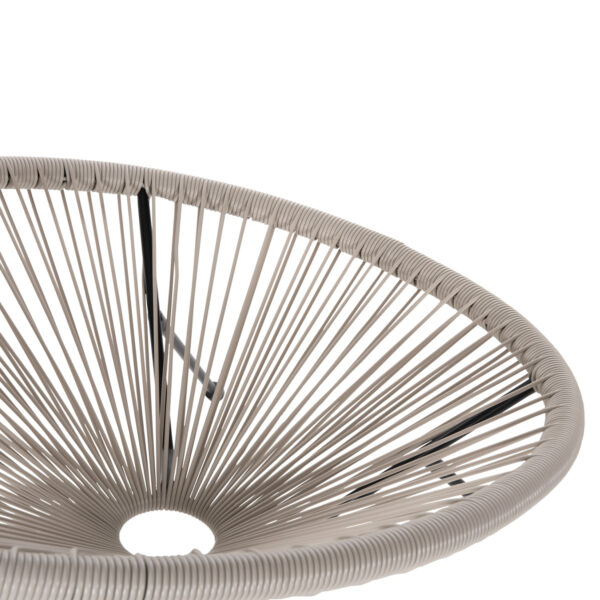 ΣΕΤ ΕΞΩΤΕΡΙΚΟΥ ΧΩΡΟΥ 3ΤΜΧ ACAPULCO HM11861.03 P.E.RATTAN ΕΚΡΟΥ-ΜΕΤΑΛΛΟ ΣΕ ΜΑΥΡΟ - Image 6