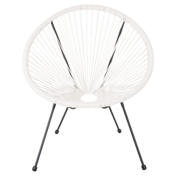 ΣΕΤ ΕΞΩΤΕΡΙΚΟΥ ΧΩΡΟΥ 3ΤΜΧ ACAPULCO HM11861.12 P.E.RATTAN ΛΕΥΚΟ-ΜΕΤΑΛΛΟ ΣΕ ΜΑΥΡΟ - Image 4