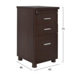ΣΕΤ ΓΡΑΦΕΙΟΥ 3ΤΜΧ ΣΕ ΧΡΩΜΑ WENGE HM10203.02L - Image 4