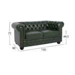 ΣΕΤ ΣΑΛΟΝΙ 3ΤΜΧ MOBAR HM10912.08 PU ΔΕΡΜΑ Τ.CHESTERFIELD ΚΥΠΑΡΙΣΣΙ - Image 3