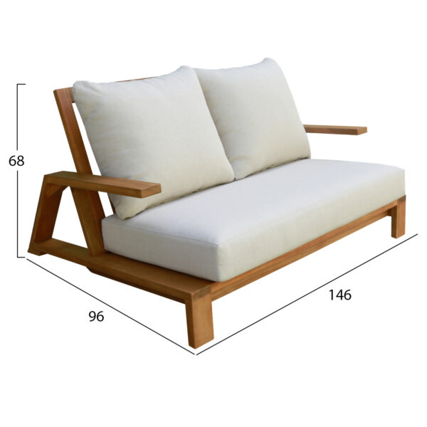 ΣΕΤ ΣΑΛΟΝΙ LOUNGE 4ΤΜΧ MIREX HM6521 ΞΥΛΟ ΑΚΑΚΙΑΣ--ΠΟΛΥΕΣΤΕΡΙΚΑ ΜΑΞΙΛΑΡΙΑ ΕΚΡΟΥ - Image 2