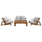 ΣΕΤ ΣΑΛΟΝΙ LOUNGE 4ΤΜΧ MIREX HM6521 ΞΥΛΟ ΑΚΑΚΙΑΣ--ΠΟΛΥΕΣΤΕΡΙΚΑ ΜΑΞΙΛΑΡΙΑ ΕΚΡΟΥ