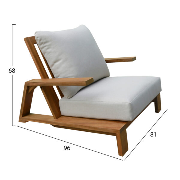 ΣΕΤ ΣΑΛΟΝΙ LOUNGE 4ΤΜΧ MIREX HM6521 ΞΥΛΟ ΑΚΑΚΙΑΣ--ΠΟΛΥΕΣΤΕΡΙΚΑ ΜΑΞΙΛΑΡΙΑ ΕΚΡΟΥ - Image 3
