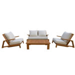 ΣΕΤ ΣΑΛΟΝΙ LOUNGE 4ΤΜΧ MIREX HM6521 ΞΥΛΟ ΑΚΑΚΙΑΣ--ΠΟΛΥΕΣΤΕΡΙΚΑ ΜΑΞΙΛΑΡΙΑ ΕΚΡΟΥ - Image 5