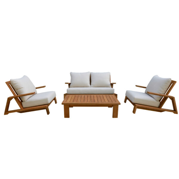 ΣΕΤ ΣΑΛΟΝΙ LOUNGE 4ΤΜΧ MIREX HM6521 ΞΥΛΟ ΑΚΑΚΙΑΣ--ΠΟΛΥΕΣΤΕΡΙΚΑ ΜΑΞΙΛΑΡΙΑ ΕΚΡΟΥ - Image 5