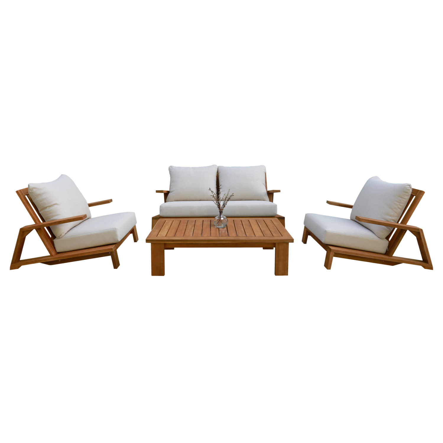 HM6521 ΣΕΤ ΣΑΛΟΝΙ LOUNGE 4ΤΜΧ MIREX HM6521 ΞΥΛΟ ΑΚΑΚΙΑΣ--ΠΟΛΥΕΣΤΕΡΙΚΑ ΜΑΞΙΛΑΡΙΑ ΕΚΡΟΥ - Image 1