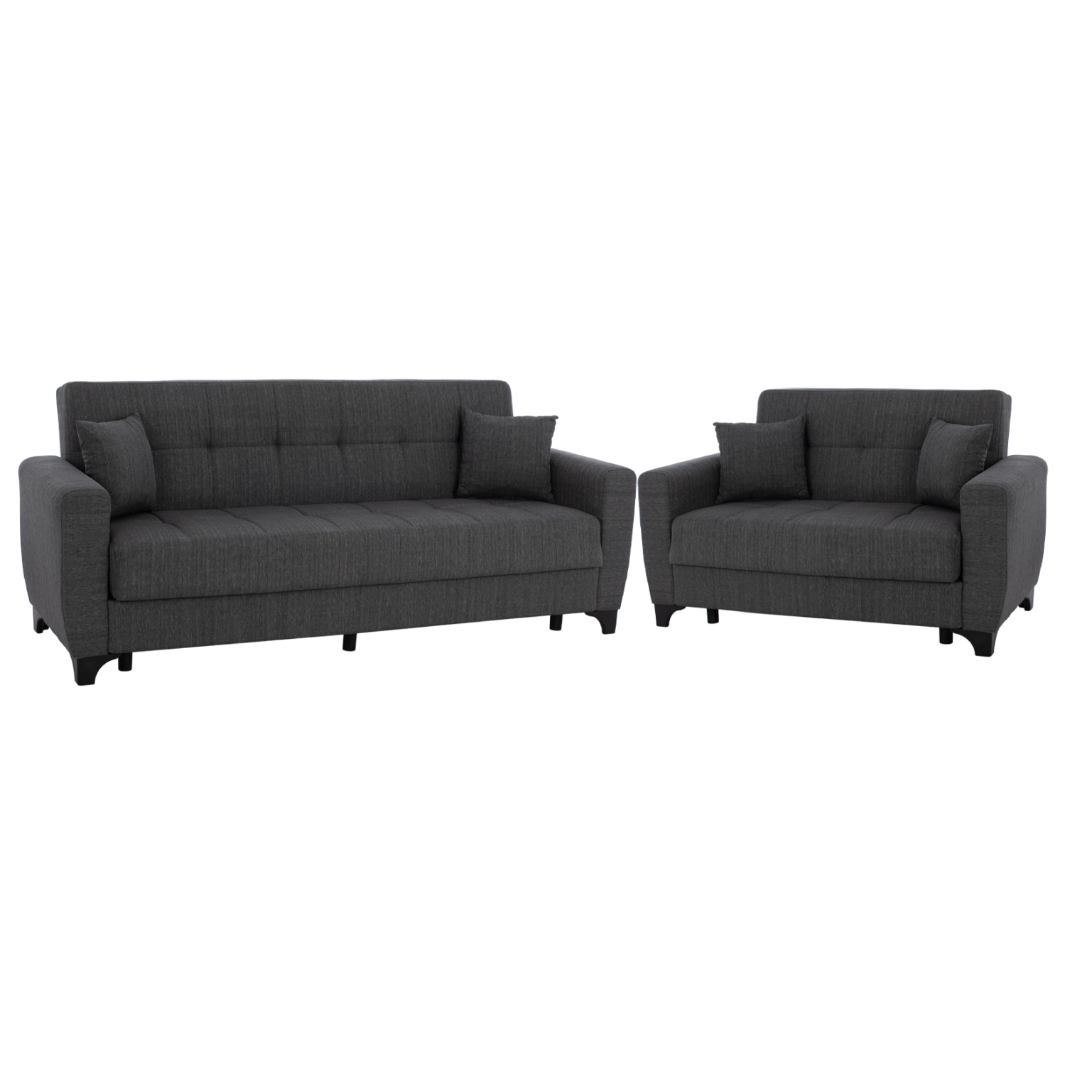 HM3242.03+HM3243.03 ΣΕΤ ΣΑΛΟΝΙΟΥ ΨΗΛΗ ΠΛΑΤΗ 2ΘΕΣΙΟΣ & 3ΘΕΣΙΟΣ HM11748.03-ΓΚΡΙ - Image 1