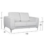 ΣΕΤ ΣΑΛΟΝΙΟΥ 3ΤΜΧ  KENZIE ΜΕ ΛΕΥΚΟ PU HM10329.01 - Image 3