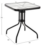 ΣΕΤ ΤΡΑΠΕΖΑΡΙΑΣ 3ΤΜΧ LAURA HM10468.03 ΚΑΡΕΚΛΕΣ ΜΕΤΑΛ. & ΑΛΟΥΜ. & ΤΡΑΠΕΖΙ-- ΜΑΥΡΟ - Image 2