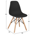 ΣΕΤ ΤΡΑΠΕΖΑΡΙΑΣ 3ΤΜΧ PALOMA HM21380 ΤΕΤΡΑΓΩΝΟ ΤΡΑΠΕΖΙ & 2 ΚΑΡΕΚΛΕΣ ΣΕ ΜΑΥΡΟ - Image 2