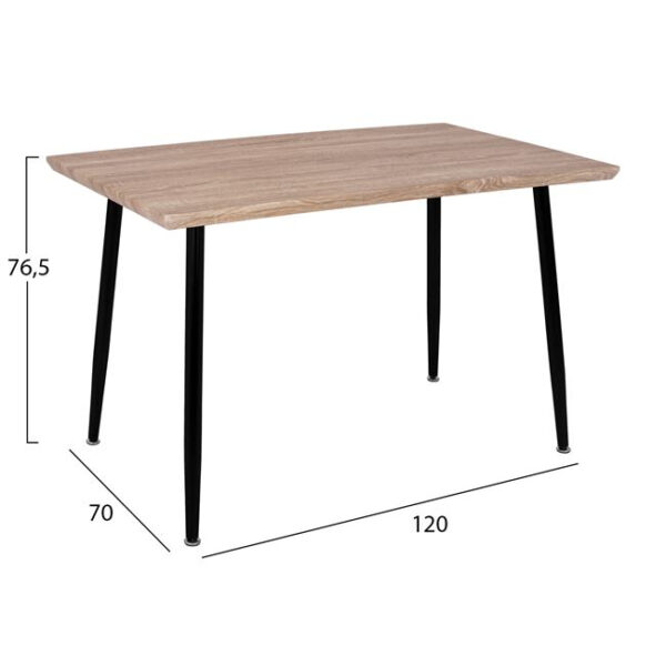 ΣΕΤ ΤΡΑΠΕΖΑΡΙΑΣ 5ΤΜΧ HM10350.01 ΤΡΑΠΕΖΙ 120x70x76,5 cm & ΚΑΡΕΚΛΕΣ VEGAS - Image 2