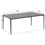 ΣΕΤ ΤΡΑΠΕΖΑΡΙΑΣ 7ΤΜΧ STAD HM10863.01 ΓΚΡΙ ΑΛΟΥΜΙΝΙΟ-SINTERED STONE TOP-OLEFIN - Image 3