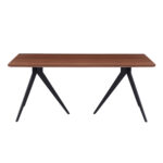 ΣΕΤ ΤΡΑΠΕΖΑΡΙΑΣ 7ΤΜΧ DRENNY HM10936.03 MDF TOP ΚΑΡΥΔΙ--ΥΦΑΣΜΑ TAUPE & ΜΕΤΑΛΛΟ ΜΑΥΡΟ - Image 6
