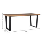 ΣΕΤ ΤΡΑΠΕΖΑΡΙΑΣ 7ΤΜΧ MANIDO HM10949.03 MDF TOP--ΥΦΑΣΜΑ TAUPE & ΜΕΤΑΛΛΟ ΜΑΥΡΟ - Image 2