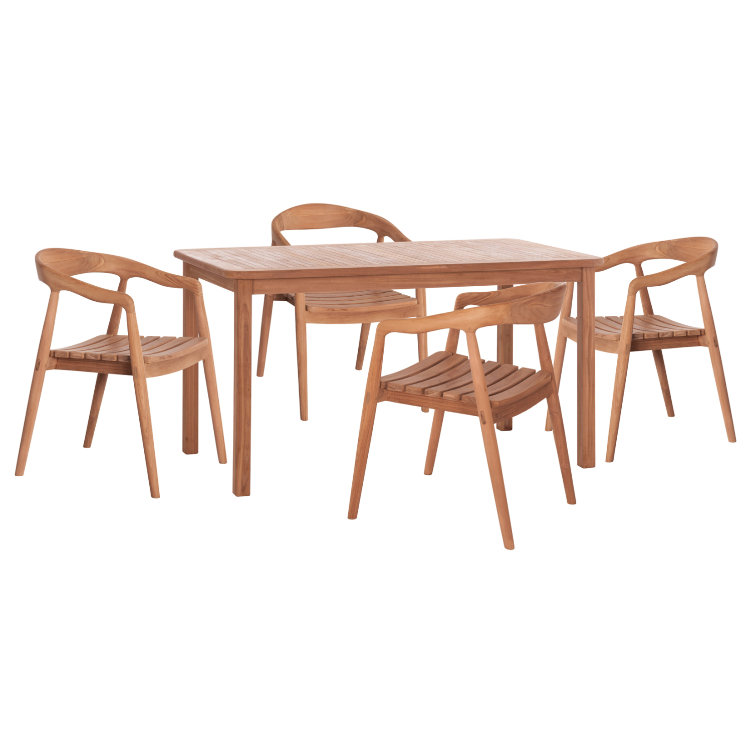 HM10915 ΣΕΤ ΤΡΑΠΕΖΑΡΙΑΣ ΕΞ.ΧΩΡΟΥ 5ΤΜΧ EBENIZER HM10915 ΞΥΛΟ TEAK ΣΕ ΦΥΣΙΚΟ - Image 1