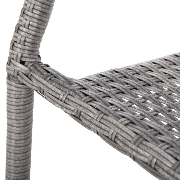 ΣΕΤ ΤΡΑΠΕΖΑΡΙΑΣ ΕΞ.ΧΩΡΟΥ 5ΤΜΧ MORNER HM21008 ΜΕΤΑΛΛΟ & WICKER ΣΕ ΓΚΡΙ - Image 6