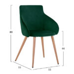 ΣΕΤ ΤΡΑΠΕΖΑΡΙΑΣ HM11182 5ΤΜΧ ΤΡΑΠΕΖΙ ALDWIN MDF & ΚΑΡΕΚΛΕΣ IVY ΚΥΠΑΡΙΣΣΙ ΒΕΛΟΥΔΟ - Image 3