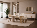 Σετ Τραπεζαρίας με 4 καρέκλες, Nefeli ,180x90x75 εκ. All4home