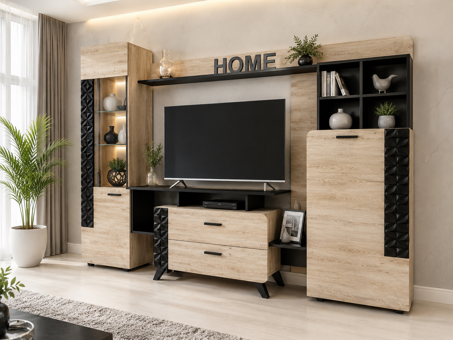 Σύνθετο Σαλονιού Nice Σύνθετο Σαλονιού Nice, 222x43x185, Genomax - Image 1