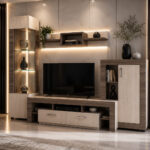 Σύνθετο Σαλονιού με Led φωτισμό 230/176/48 εκ. Samba, Genomax