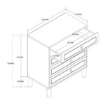 Συρταριέρα 3730 Vega , 80x45x72,8 εκ., All4home - Image 5