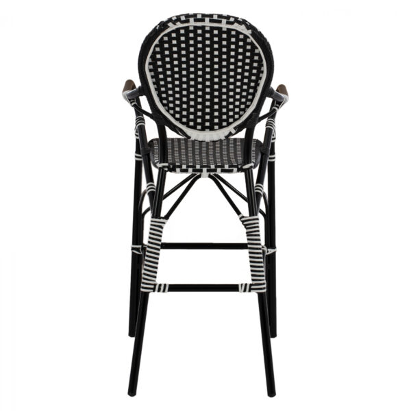ΣΚΑΜΠΟ ΑΛΟΥΜΙΝΙΟΥ BAMBOO LOOK ΜΕ WICKER ΜΑΥΡΟ ΛΕΥΚΟ HM5794.02 56x60x126 εκ. - Image 6