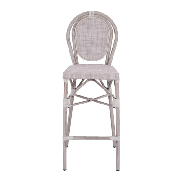 ΣΚΑΜΠΩ ΑΛΟΥΜΙΝΙΟΥ BAMBOO LOOK ΠΑΤΙΝΑ ΛΕΥΚΟ ΜΕ TEXTLINE HM5110 41x52x116 εκ. - Image 3