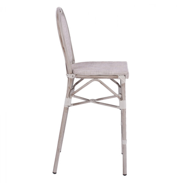 ΣΚΑΜΠΩ ΑΛΟΥΜΙΝΙΟΥ BAMBOO LOOK ΠΑΤΙΝΑ ΛΕΥΚΟ ΜΕ TEXTLINE HM5110 41x52x116 εκ. - Image 4