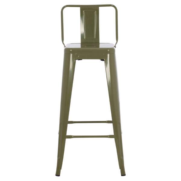 ΣΚΑΜΠΟ BAR ΜΕΤΑΛΛΙΚΟ MELITA ME ΠΛΑΤΗ ΣΕ DARK OLIVE GREEN HM8643.03 43Χ43Χ100εκ. - Image 3