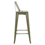 ΣΚΑΜΠΟ BAR ΜΕΤΑΛΛΙΚΟ MELITA ME ΠΛΑΤΗ ΣΕ DARK OLIVE GREEN HM8643.03 43Χ43Χ100εκ. - Image 4