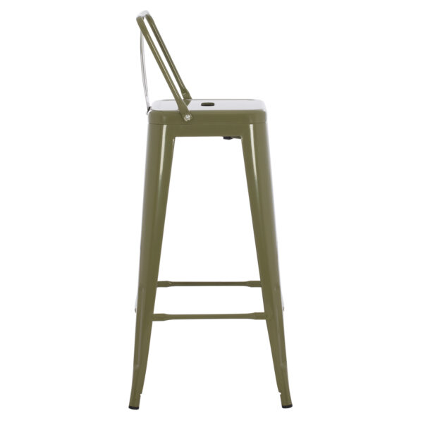 ΣΚΑΜΠΟ BAR ΜΕΤΑΛΛΙΚΟ MELITA ME ΠΛΑΤΗ ΣΕ DARK OLIVE GREEN HM8643.03 43Χ43Χ100εκ. - Image 4
