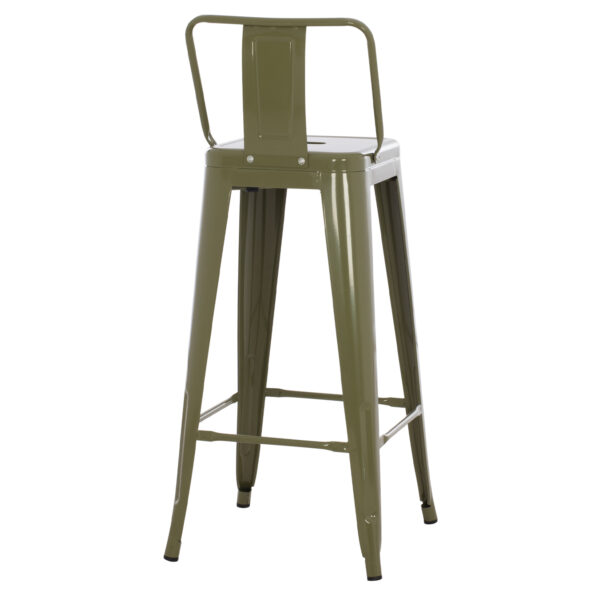 ΣΚΑΜΠΟ BAR ΜΕΤΑΛΛΙΚΟ MELITA ME ΠΛΑΤΗ ΣΕ DARK OLIVE GREEN HM8643.03 43Χ43Χ100εκ. - Image 5