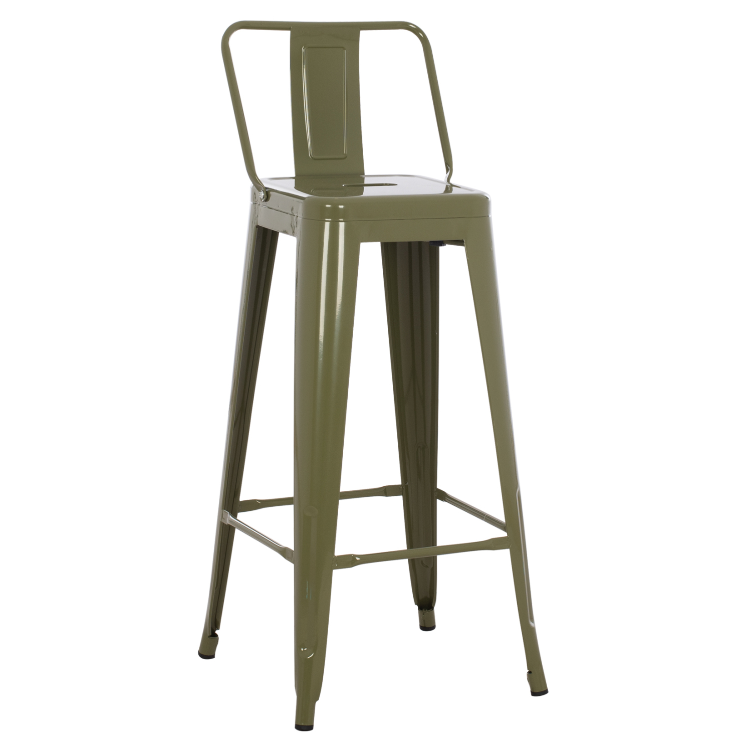 HM8643.03 ΣΚΑΜΠΟ BAR ΜΕΤΑΛΛΙΚΟ MELITA ME ΠΛΑΤΗ ΣΕ DARK OLIVE GREEN HM8643.03 43Χ43Χ100εκ. - Image 1