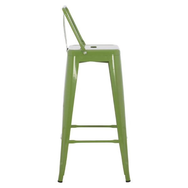 ΣΚΑΜΠΟ BAR ΜΕΤΑΛΛΙΚΟ MELITA ME ΠΛΑΤΗ ΣΕ LIGHT OLIVE GREEN HM8643.13 43Χ43Χ100εκ. - Image 4