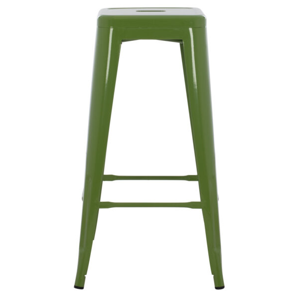 ΣΚΑΜΠΟ BAR ΜΕΤΑΛΛΙΚΟ MELITA ΣΕ LIGHT OLIVE GREEN HM8642.13 43x43x78 εκ. - Image 3