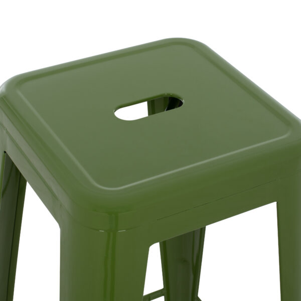 ΣΚΑΜΠΟ BAR ΜΕΤΑΛΛΙΚΟ MELITA ΣΕ LIGHT OLIVE GREEN HM8642.13 43x43x78 εκ. - Image 5