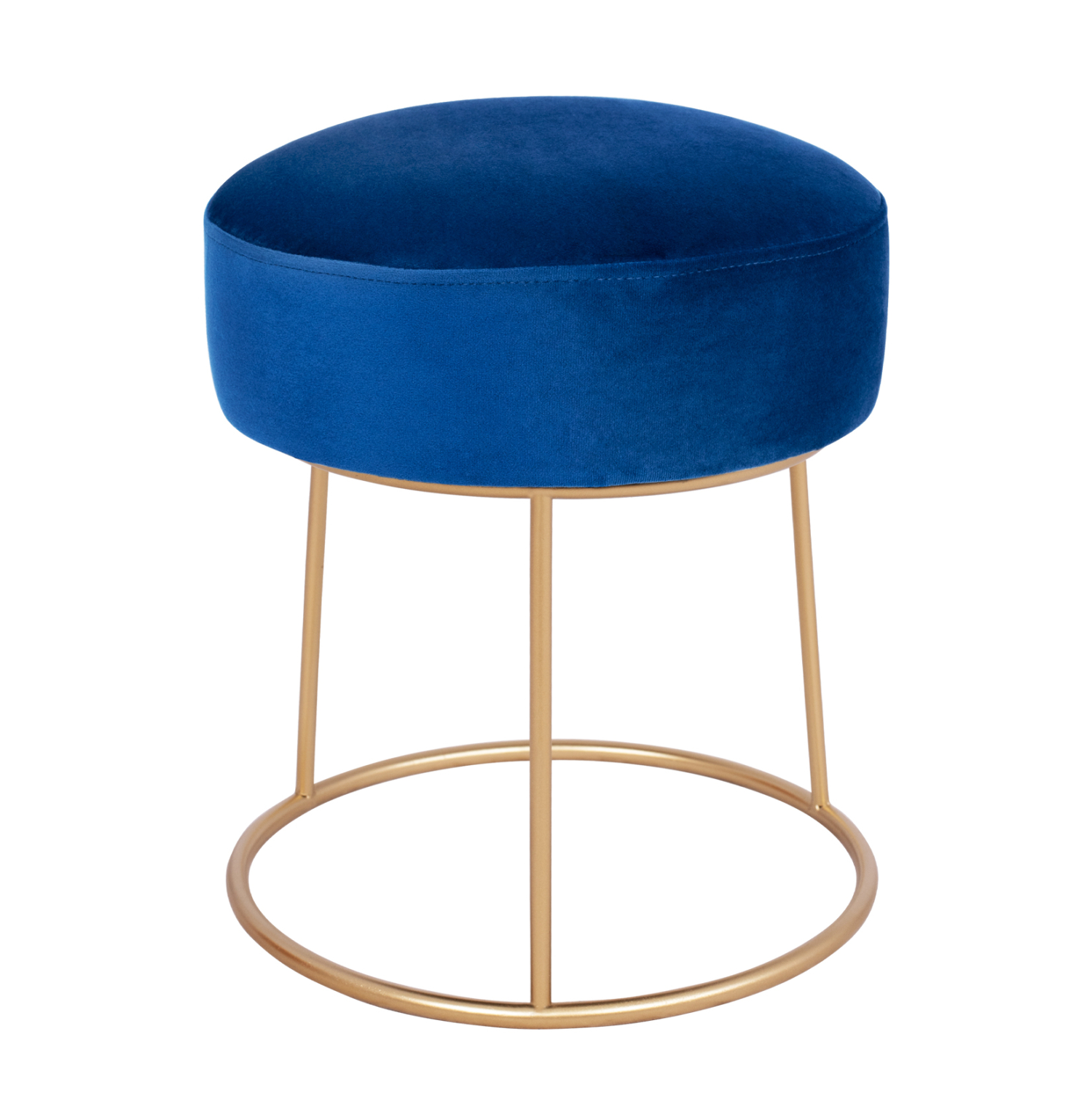 HM8411.08 ΣΚΑΜΠΟ KARLO HM8411.08 ΜΠΛΕ ΒΕΛΟΥΔΟ ΜΕ ΧΡΥΣΗ ΒΑΣΗ Φ36x38Υ εκ. - Image 1