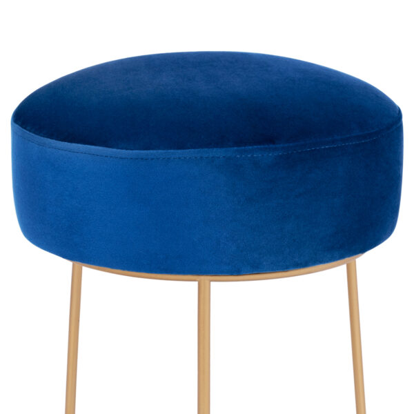 ΣΚΑΜΠΟ KARLO HM8411.08 ΜΠΛΕ ΒΕΛΟΥΔΟ ΜΕ ΧΡΥΣΗ ΒΑΣΗ Φ36x38Υ εκ. - Image 4
