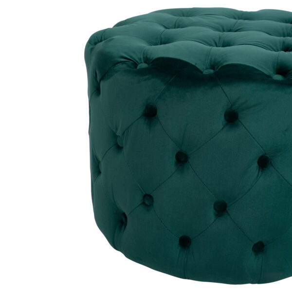 ΣΚΑΜΠΟ KASSIE ΚΥΠΑΡΙΣΣΙ ΒΕΛΟΥΔΟ ΤΥΠΟΥ CHESTERFIELD HM8406.03 Φ60x43Υ εκ. - Image 4