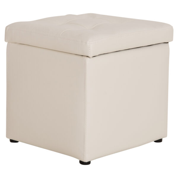 ΣΚΑΜΠΟ PRO CUBE HM224.02 PU ΜΕ ΑΠΟΘΗΚΕΥΤΙΚΟ ΧΩΡΟ- ΛΕΥΚΟ 38x38x36,5Υεκ. - Image 4