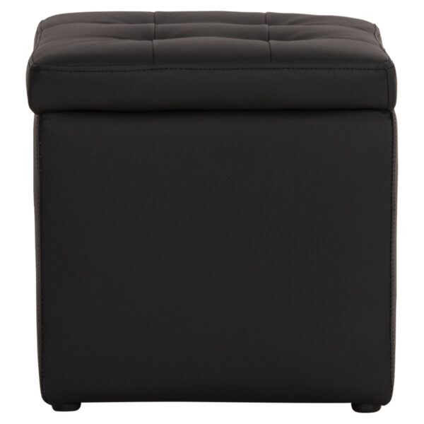 ΣΚΑΜΠΩ ΜΕ ΑΠΟΘΗΚΕΥΤΙΚΟ ΧΩΡΟ PU ΜΑΥΡΟ CUBE HM224.01 38x38x36.5Υεκ. - Image 5