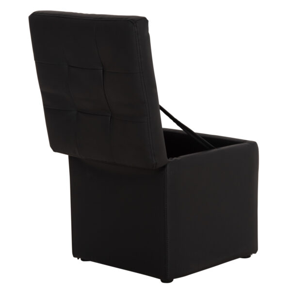 ΣΚΑΜΠΩ ΜΕ ΑΠΟΘΗΚΕΥΤΙΚΟ ΧΩΡΟ PU ΜΑΥΡΟ CUBE HM224.01 38x38x36.5Υεκ. - Image 6