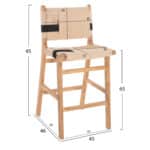 ΣΚΑΜΠΟ ΜΕΣΑΙΟΥ ΥΨΟΥΣ HM9325.01 RUBBERWOOD & ΣΧΟΙΝΙ-ΦΥΣΙΚΟ RUSTIC 45x46x95Υεκ. - Image 2