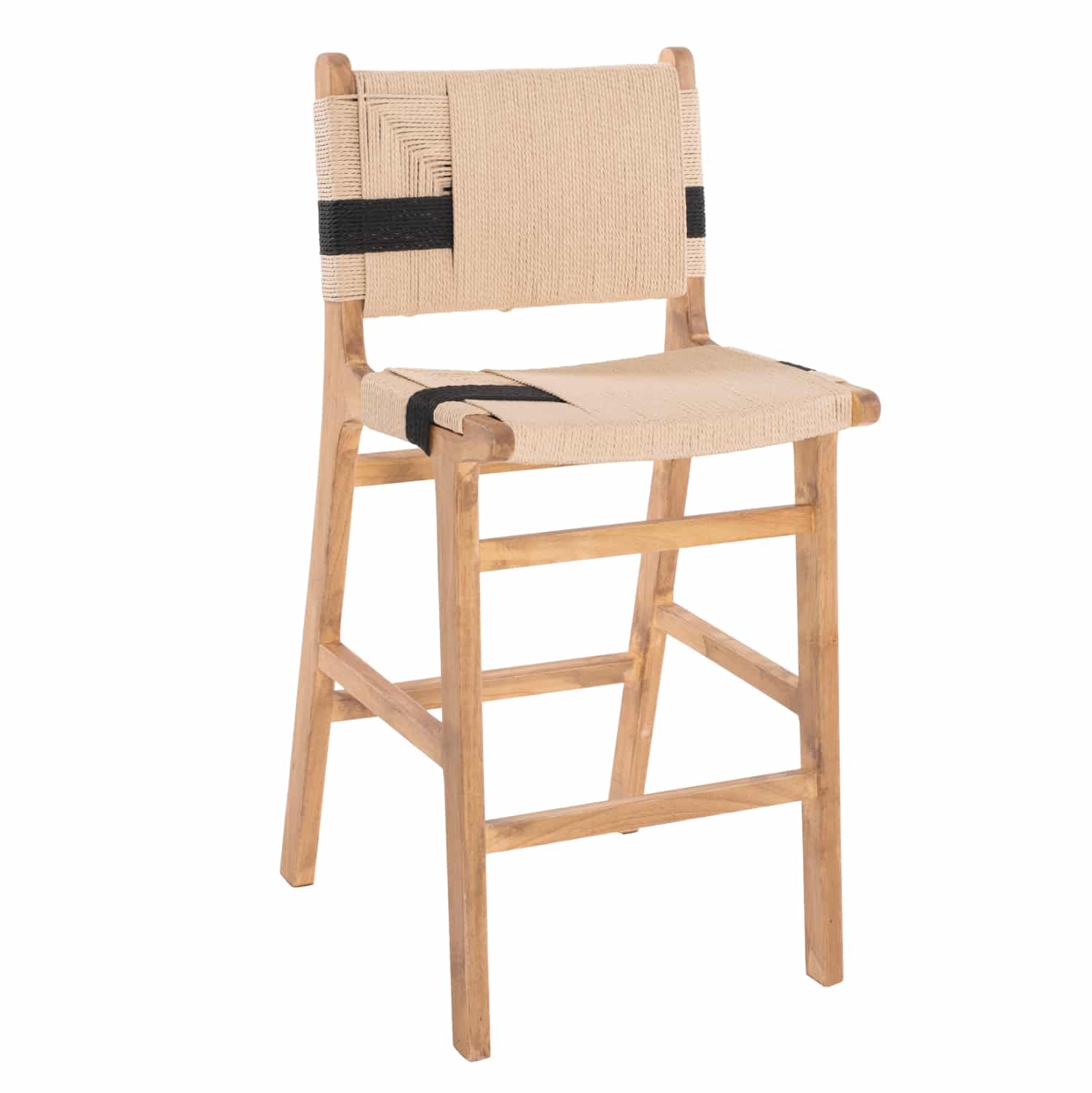 HM9325.01 ΣΚΑΜΠΟ ΜΕΣΑΙΟΥ ΥΨΟΥΣ HM9325.01 RUBBERWOOD & ΣΧΟΙΝΙ-ΦΥΣΙΚΟ RUSTIC 45x46x95Υεκ. - Image 1