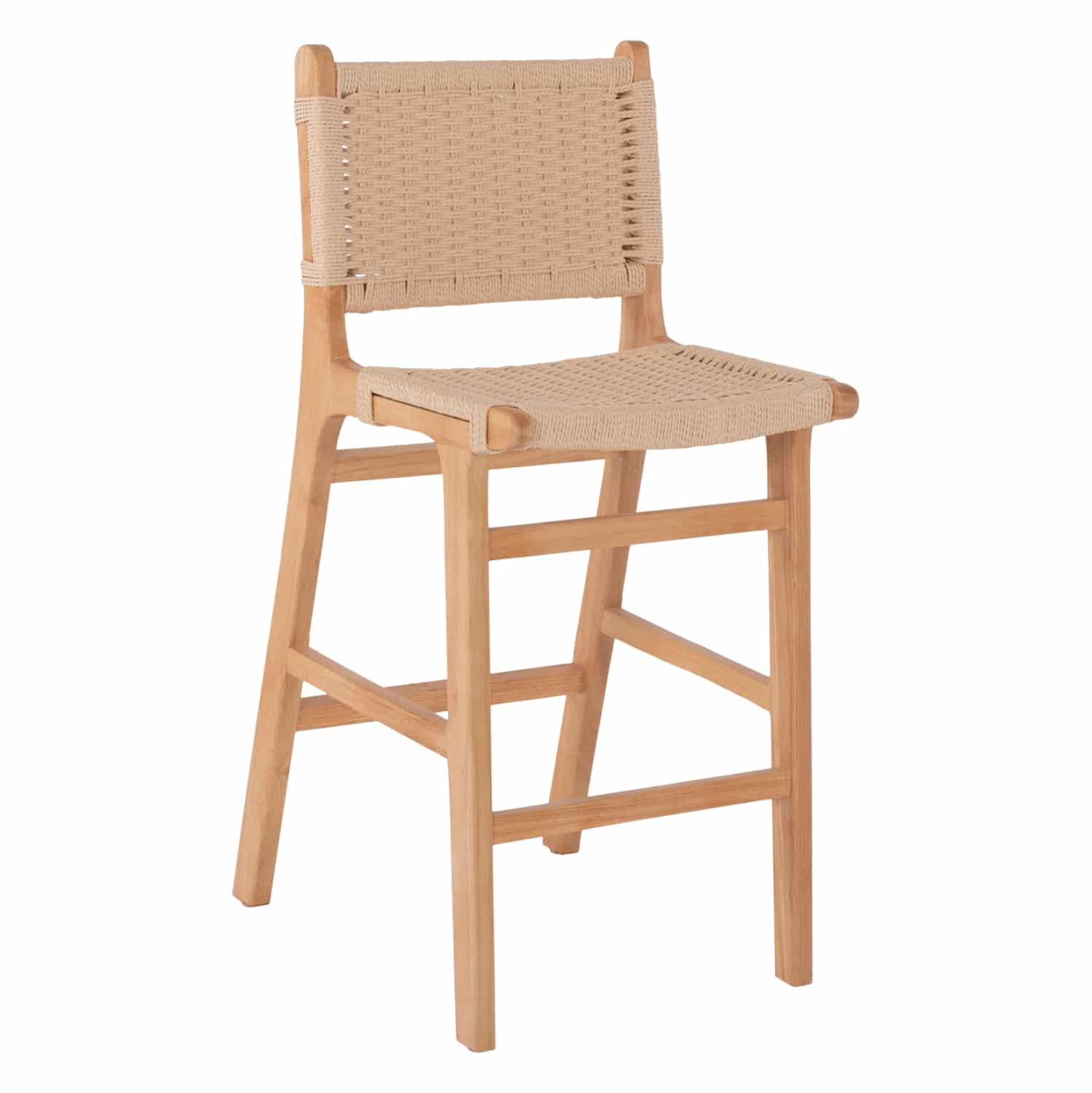 HM9332.01 ΣΚΑΜΠΟ ΜΕΣΑΙΟΥ ΥΨΟΥΣ HM9332.01 RUBBERWOOD & ΣΧΟΙΝΙ- ΦΥΣΙΚΟ ΧΡΩΜΑ 45x46x95Υεκ. - Image 1