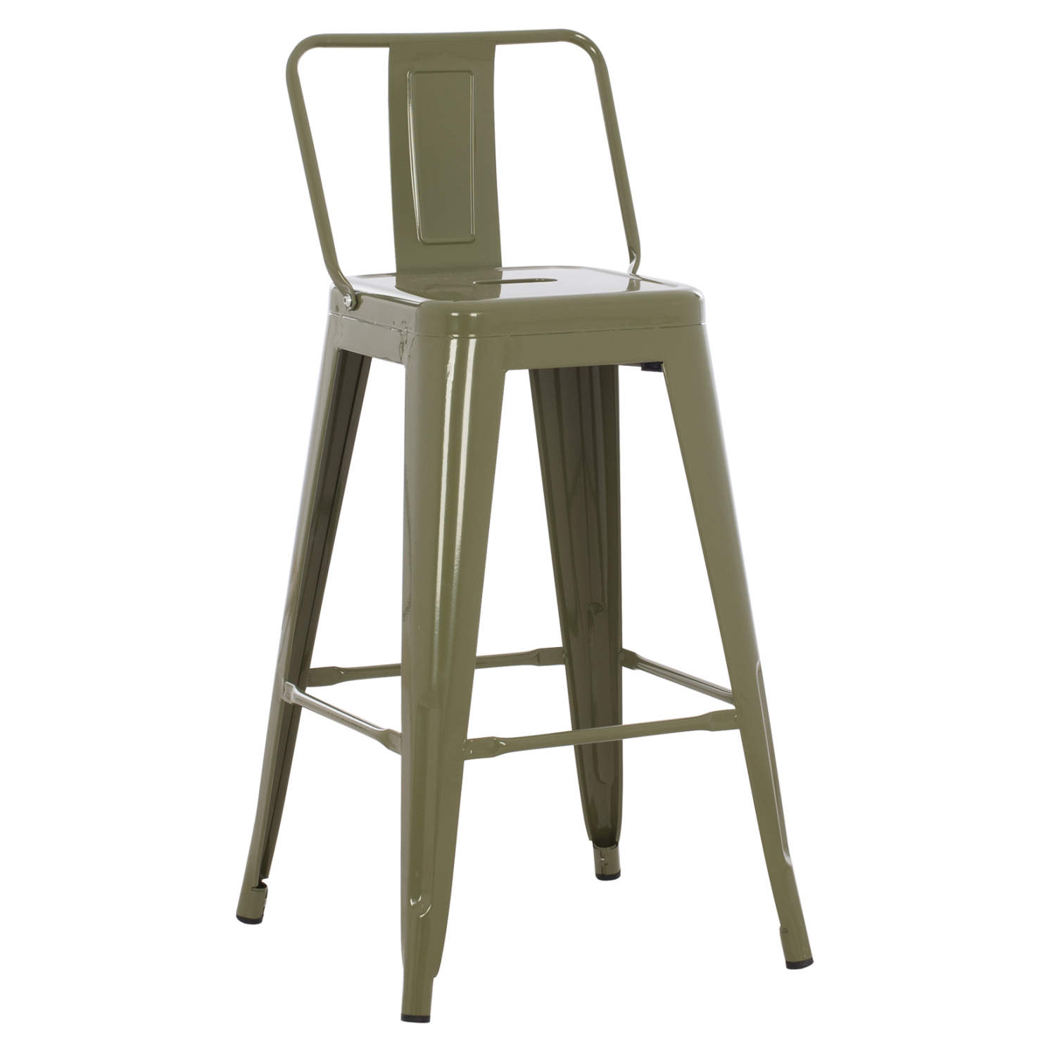 HM8574.03 ΣΚΑΜΠΟ ΜΕΣΑΙΟΥ ΥΨΟΥΣ ΜΕΤΑΛΛΙΚΟ MELITA ΣΕ DARK OLIVE GREEN HM8574.03 42x42x98 cm. - Image 1